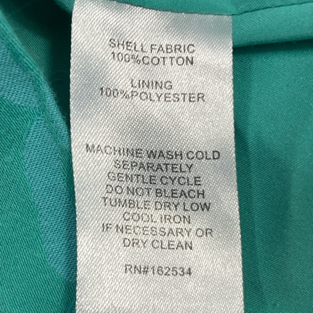 Emily McartyTeal poppy top Women's blouse Large - Picture 8 of 8